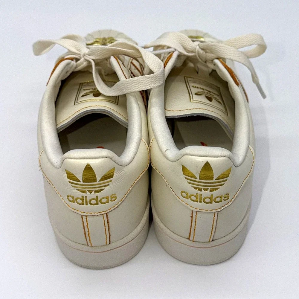 Adidas Women's Superstar II W Shoes JS1379 Size 8.5 Off White Gold Metallic NWT